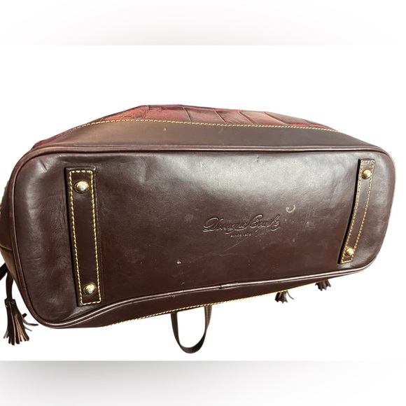 Dooney & Bourke Red Croc-Embossed Shoulder Bag - Picture 4 of 10